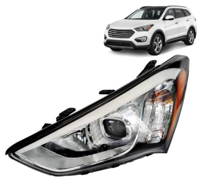 For 2013 2014 2015 2016 Hyundai Santa Fe Headlight Headlamp Left Driver Side LH Foto 1 de 4