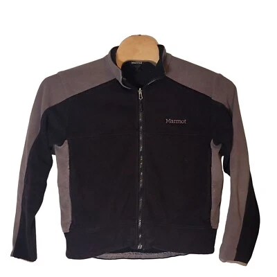 Chaqueta polar Marmot cremallera completa azul gris bolsillos con cremallera talla mediana para hombre Foto 1 de 4