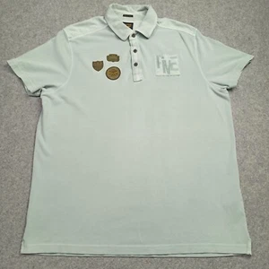 PME-Legend Hombres Polo XXL 2XL Azul Algodón Piqué Parches Manga Corta - Imagen 1 de 12