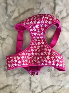 Top Paw KOMFORT WEICHES NETZ Haustier Weste HUND Geschirr PINK GEBLÜMT Größe Large 28-34 Zoll - Bild 1 von 3