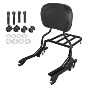Passenger Backrest Sissy Bar with Luggage Rack for 18-24 Harley Softail Fat Boy - Bild 1 von 7