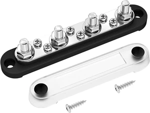 DAIERTEK Negative Bus Bar 12V Marine 4 X 5/16" (M8) Terminal Studs 6 X M4 (#8) T - Picture 1 of 12