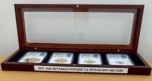 2021-W 4 PC Coin Set Eagle Portrait T-2 NGC PF70 signed by ED MOY - Picture 1 of 7