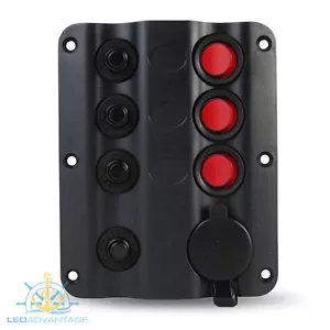 12V 3 BANDA + TOMA DE CIGARRILLOS LED BARCO CARAVANA DE BAJO PERFIL BARCO PANEL INTERRUPTOR - Imagen 1 de 4