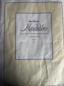 Disney Exclusive 1990's Commemorative Lithographs Aladdin Theme. - Picture 1 of 2
