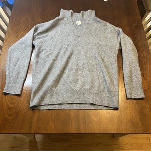 A New Day Women’s V‑Neck Pullover Sweater Gray Size M Soft Knit - Picture 1 of 7