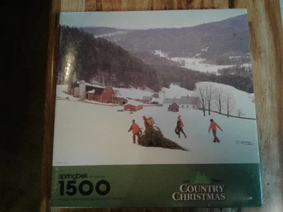 Puzzle1500 Country Christmas NEW in package - Image 1 of 4