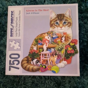 Bits & Pieces 750-teiliges Formpuzzle "Kätzchen im Schuppen" - Bild 1 von 2