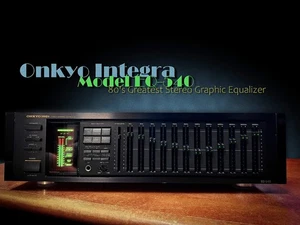 ONKYO INTEGRA EQ-540 🌈RaRe🌈 Vintage Stereo Equalizer Wood Side Panels - Picture 1 of 7