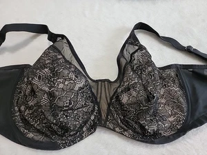Elomi Black Underwire Lacy Bra Size 34K - Picture 1 of 10