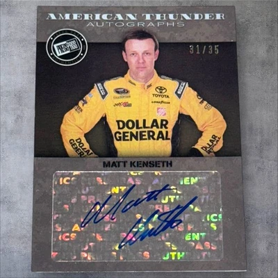 Matt Kenseth NASCAR 75 GREAT signed card 2014 PRESS PASS AMERICAN THUNDER #31/35 - Image 1 of 2