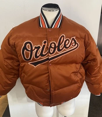 Amazing Orioles Starter Chaqueta Años 90 HipHop OG Ball BUBBLE Forma Abajo Puffer LG Foto 1 de 4