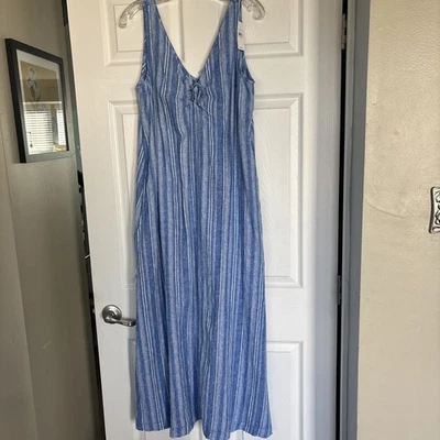 Lou & Grey Striped Keyhole Maxi Dress , NWT, Medium - Image 1 of 4