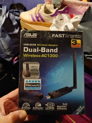 Asus USB-AC56 WIFI Dongle,USB Adapter, OPENHD, Brand New Sealed  - Image 1 of 2