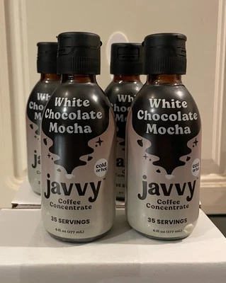 JAVY 4 packs Javvy White Chocolate Mocha Coffee Concentrate 35X 6oz EXP 01/2026