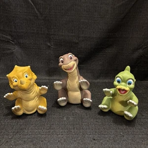Lote De 3 Marionetas De Mano De Dinosaurio De Colección 1988 Pizza Hut The Land Before Time - Imagen 1 de 7