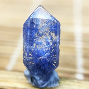 Rarissimo ciondolo cristallo quarzo dumortierite blu 2,2 ct NATURALE bellissimo - Foto 1 di 11
