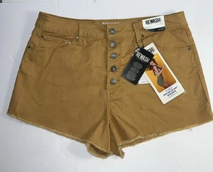 Pantaloncini jeans Rewash Casey super high rise cut off junior taglia 13/31 bottoni mosca - Foto 1 di 8