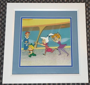 JETSONS PRODUCCIÓN ANIMACIÓN CELDA DE TODA LA FAMILIA AÑOS 70 ENMARCADA CON CERTIFICADO DE AUTENTICIDAD - Imagen 1 de 2