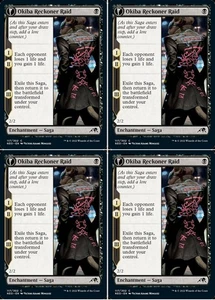 MTG - 4x OKIBA RECKONER RAID // NEZUMI ROAD CAPTAIN - Kamigawa: Neon Dynasty (C) - Picture 1 of 1