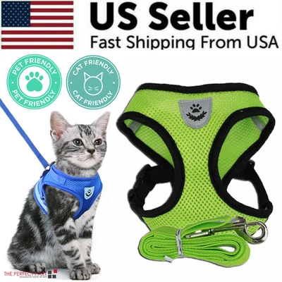 Cat Dog Pet Harness Adjustable Control Vest Dogs Reflective S M L XL Leash - Image 1 of 4