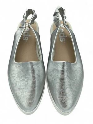 Zapatos cómodos Keds Point con cordones de cuero metálico lavado nuevos sin etiquetas para mujer talla 8M Foto 1 de 4