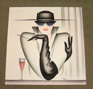 1987 SIGNED ERIK FREYMAN ART DECO “LA MYSTERIEUSE” ART, PENCIL SIGNED, #398 BACK - Picture 1 of 22