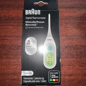 Termómetro digital Braun clínicamente preciso codificado por colores guía de fiebre - Imagen 1 de 2