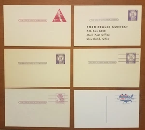 USPS POST CARDS (6)- UX44, 46 (PP), 46, 46d(PC), 48(PC) & 50, MNH. - Picture 1 of 2