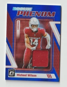 2023 Donruss Optic Michael Wilson Rookie Phenom RP-MW Patch RC Cardinals WR - Picture 1 of 2