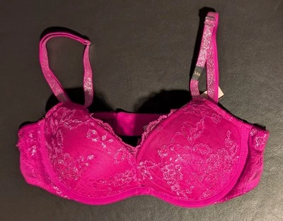 Sujetador Victorias Secret Dream Angels Acolchado Demi Rosa 2015 NYC Fashion Show 34B Nuevo con Etiquetas Foto 1 de 4