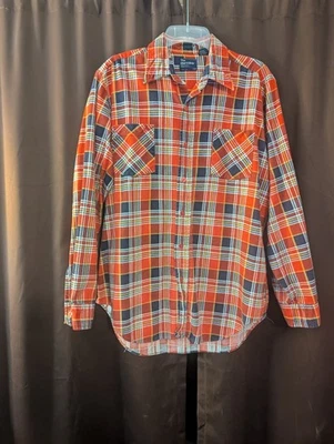 Vintage The Men's Shop JC Penney Shirt Mens Large Red Plaid Flannel 1980s - Image 1 of 4