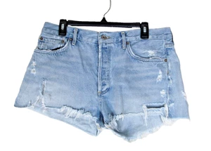 Pantalones Cortos AGOLDE LOS ANGELESS Mujer Talla 31 Denim Corte Lavado Ligero Desgastados - Imagen 1 de 4