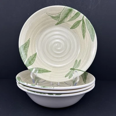 Target Home JARDINES VERDES Crema Melamina Cereal Cuencos (4) Plantas Verdes Libélula Foto 1 de 4