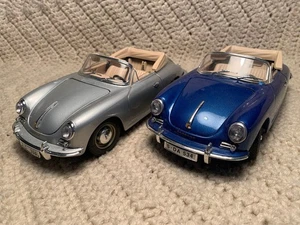 1/18 Burago Lot of 2 !961 Porsche Roadsters Blue & Silver Epic - Bild 1 von 24