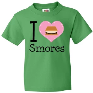 Inktastic I Love Smores Youth T-Shirt Smore Graham Cracker Lover Heart Camping - Picture 1 of 9