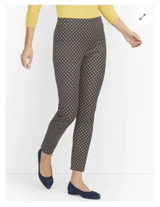 TALBOTS ESSEX ANKLE PANTS - GEO HEARTS Size 10 - Picture 1 of 12