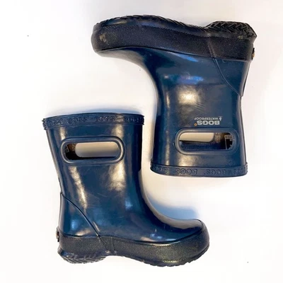 Bogs Skipper Glossy Blue Rain Boots, Size 6 - Image 1 of 4