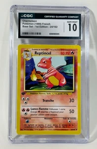 Pokemon Reptincel (Chameleon) 1st Edition French Base Set CGC 10 - Picture 1 of 1