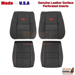 2014-2025 Fits Dodge Durango RT Genuine Leather Front Replacement Covers Black - Picture 1 of 10