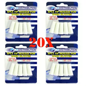 20pc AIR SANDBLASTER TIP NOZZLE FOR SAND BLASTER GUN 9/64" 1/8" 7/64" 3/32" - Picture 1 of 1