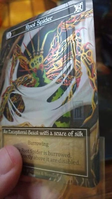 Sorcery: Contested Realm Beta Foil Root Spider Unique MIS-PRINT Foil Layer Error - Image 1 of 4