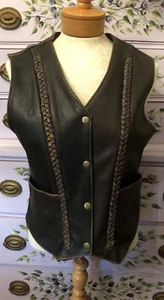 American Top braune Vintage Lederweste (XL) - Bild 1 von 10