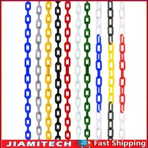 5/10/15/25M Plastic Warning Chain 6/8mm Road Warning Block Barrier Plastic Chain - Picture 1 of 18