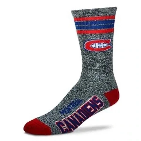 Montreal Canadiens Gray Marbled Mens Large Crew Socks NHL Fits Size 10-13 Cover