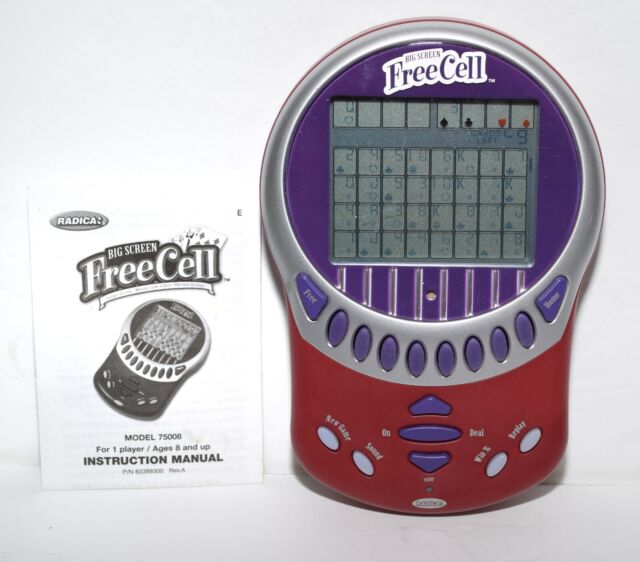 Radica Large Screen FreeCell Solitaire Electronic Game W BATTERIES Model  74039 745938750084