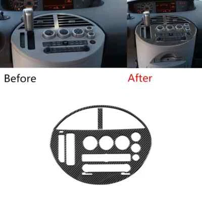 Cubierta de embellecedor de fibra de carbono para Nissan Quest 2004-2006 2 piezas de control central Foto 1 de 4