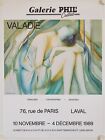 Affiche Valadié La Rêveuse 1989 Exposition Galerie Phil'cadres