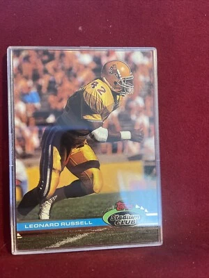 1991 Stadium Club #435 Leonard Russell Rookie New England Patriots - Image 1 of 2