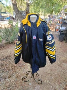 STARTER NFL PITTSBURGH STEELERS Jacket Detachable Hood Quilted XXL - Picture 1 of 11